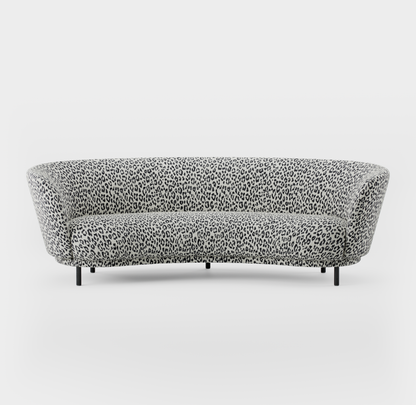 Massproductions Dandy 3-seter sofa – Sahco Tablu 0142, Svartbeiset eik