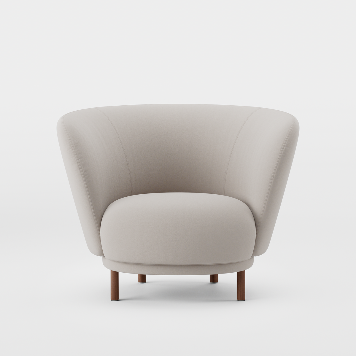 Massproductions Dandy lenestol – Kirkby Design Smooth III 35 Porcini, Valnøttbeiset bøk