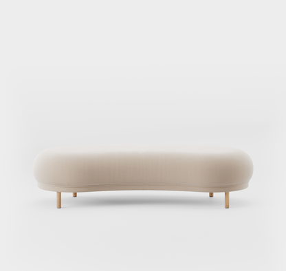 Massproductions Dandy fotskammel – Villa Nova Atlantis 52 Alabaster, Natur eik