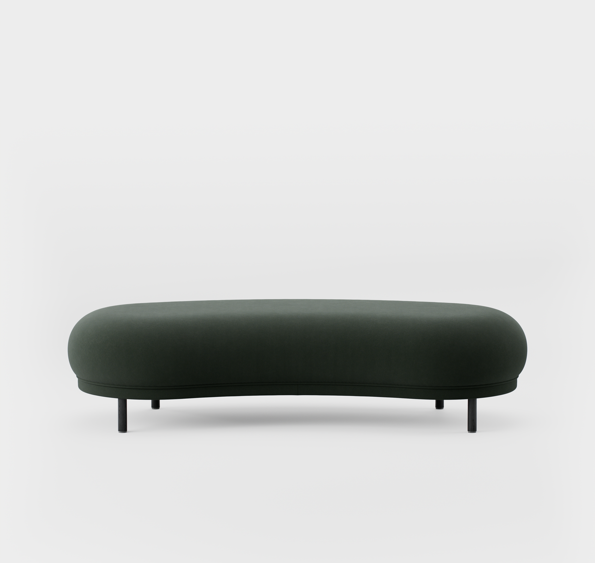 Massproductions Dandy fotskammel – Kirkby Design Smooth III 45 Pine Green, Svartbeiset eik