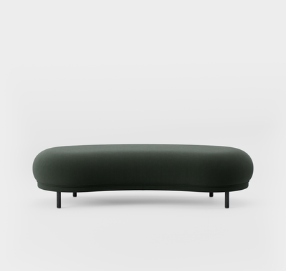 Massproductions Dandy fotskammel – Kirkby Design Smooth III 45 Pine Green, Svartbeiset eik