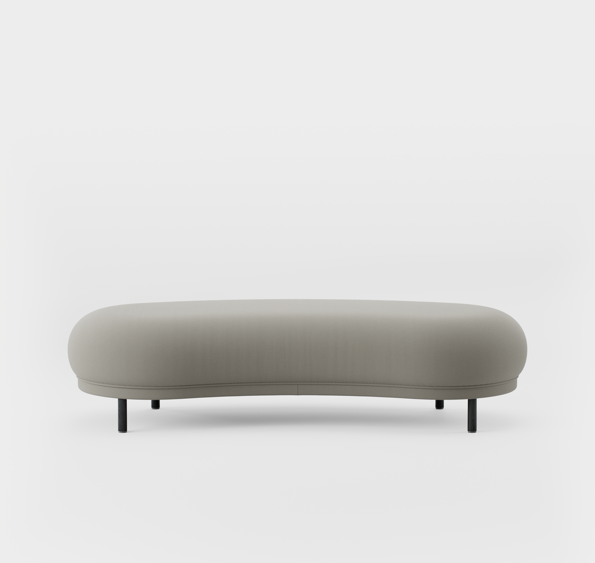 Massproductions Dandy fotskammel – Kirkby Design Smooth III 87 Gris, Svartbeiset eik