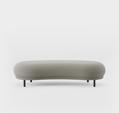 Massproductions Dandy fotskammel – Kirkby Design Smooth III 87 Gris, Svartbeiset eik