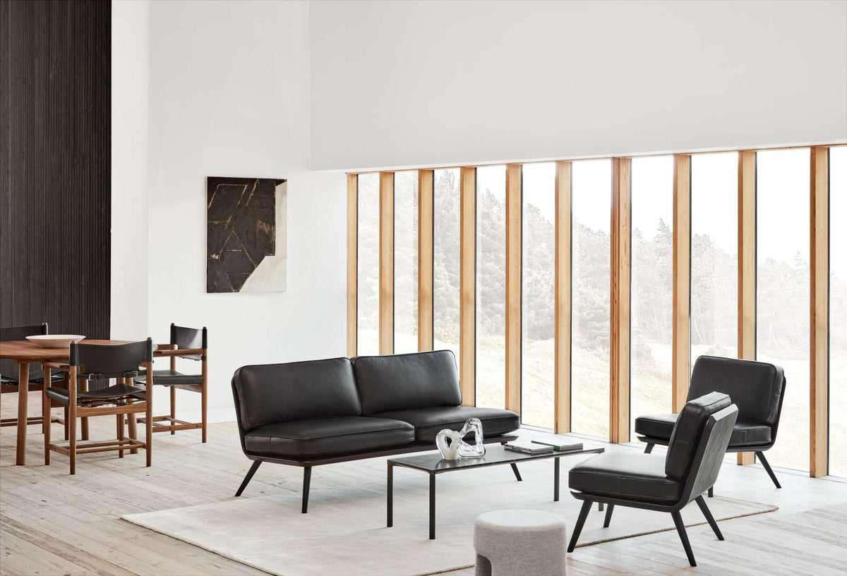 Fredericia Spine Lounge Sofa 160 cm, 2-seter. Velg tekstil og treverk