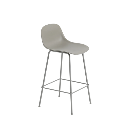 Muuto Fiber Counter Stool barkrakk H65 med rørunderstell, uten polstring. Velg understell og skall