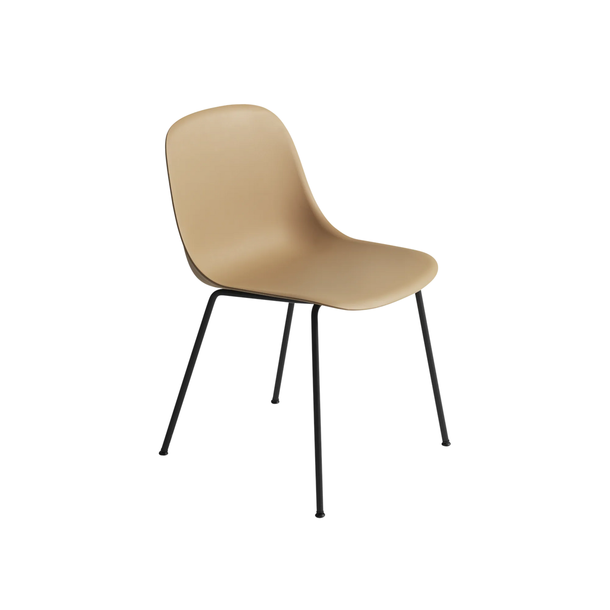 Muuto Fiber Side Chair spisestol med rørunderstell, uten polstring. Velg understell og skall