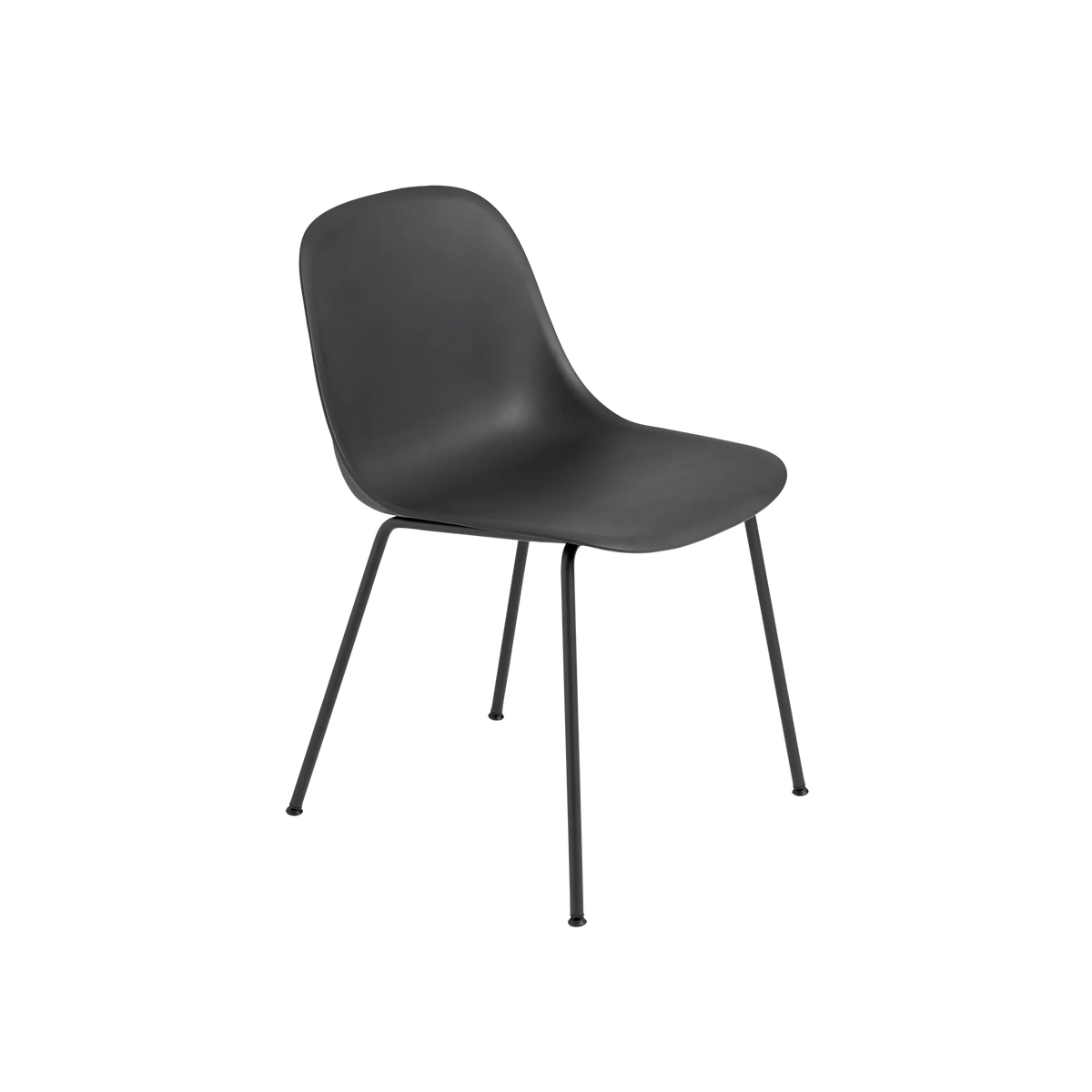 Muuto Fiber Side Chair spisestol med rørunderstell, polstret. Velg tekstil