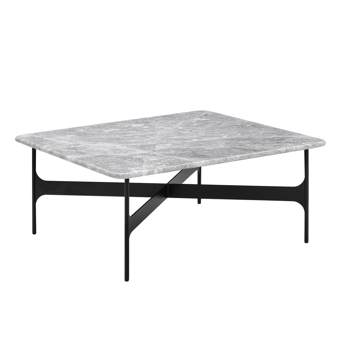 Wendelbo Floema sofabord Square, Grey Emperador-marmor