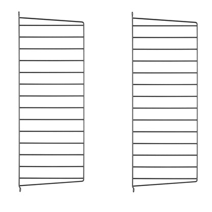 String vegg gavler. 2.pk 75 x 30 cm i svart. Bestillingsvare.