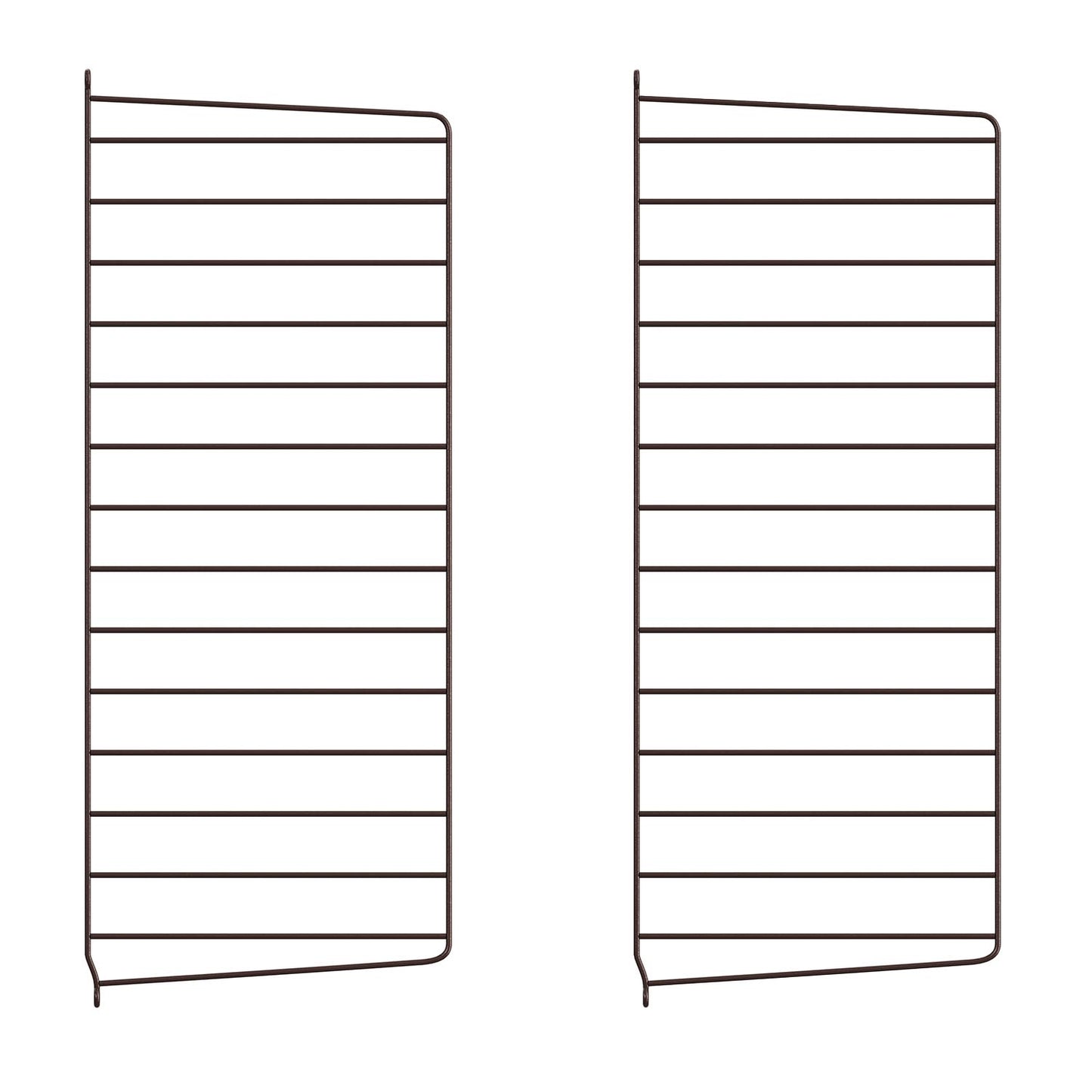 String vegg gavler 75 x 30 cm, 2 pk, i mørkebrun. NYHET! Bestillingsvare.