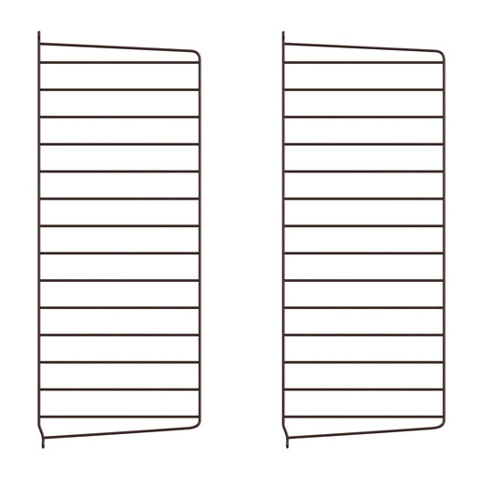 String vegg gavler 75 x 30 cm, 2 pk, i mørkebrun. NYHET! Bestillingsvare.