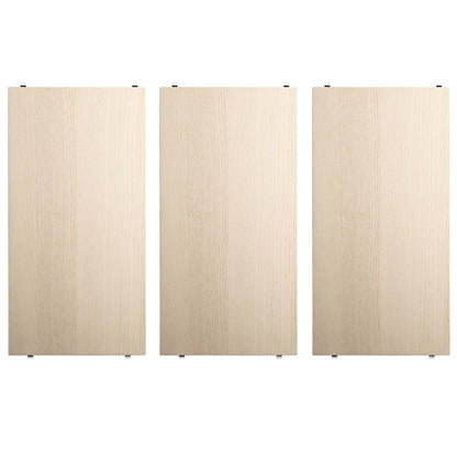 String hyllepakke. 3.pk. 58 x 30 i ask. Bestillingsvare.