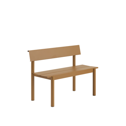 Muuto Linear Steel utebenk med rygg. Velg størrelse og farge