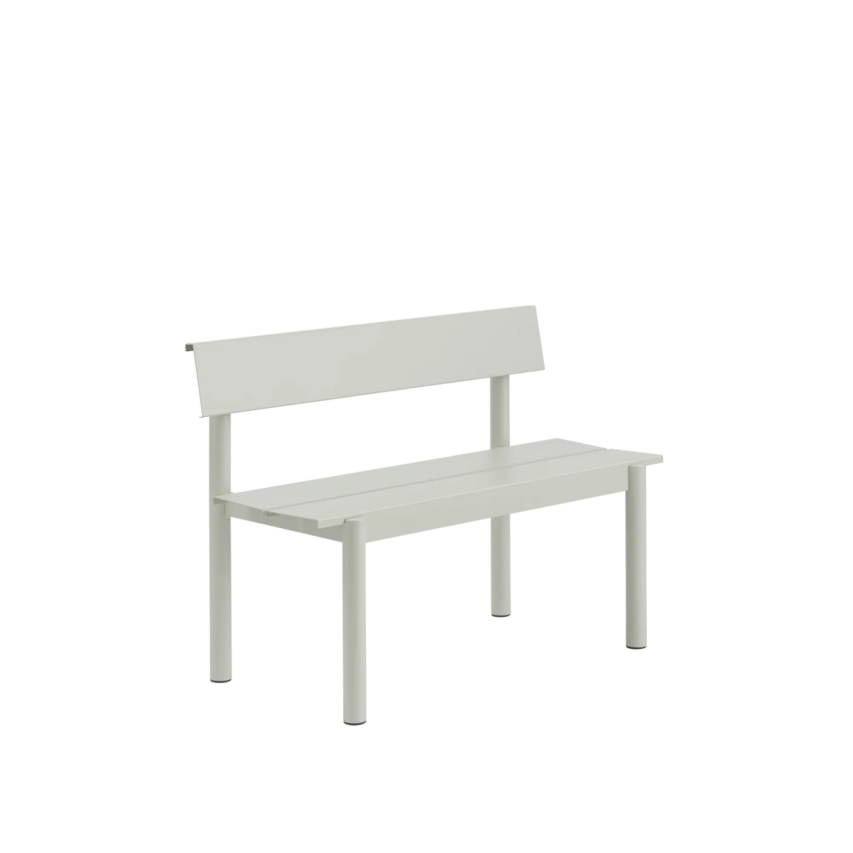 Muuto Linear Steel utebenk med rygg. Velg størrelse og farge