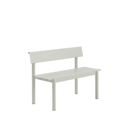 Muuto Linear Steel utebenk med rygg. Velg størrelse og farge