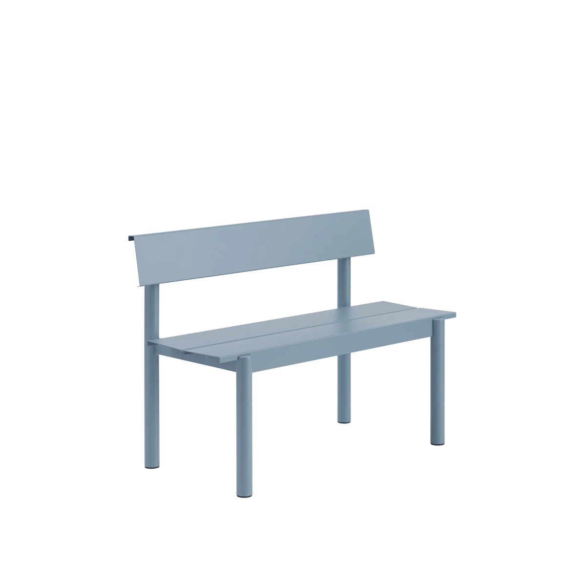 Muuto Linear Steel utebenk med rygg. Velg størrelse og farge
