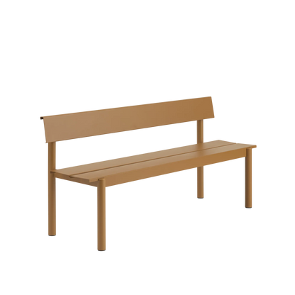 Muuto Linear Steel utebenk med rygg. Velg størrelse og farge