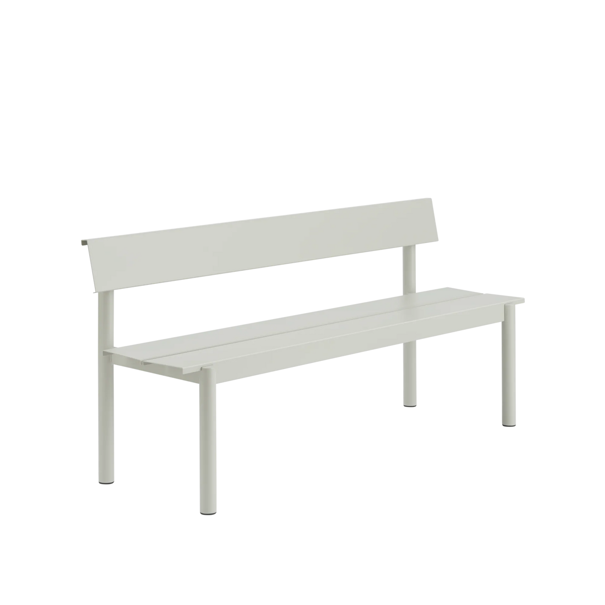 Muuto Linear Steel utebenk med rygg. Velg størrelse og farge