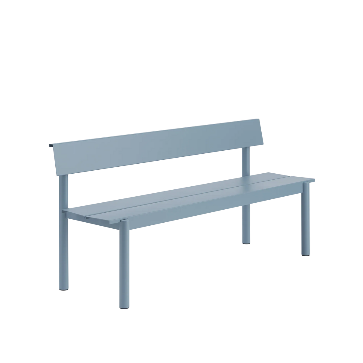 Muuto Linear Steel utebenk med rygg. Velg størrelse og farge