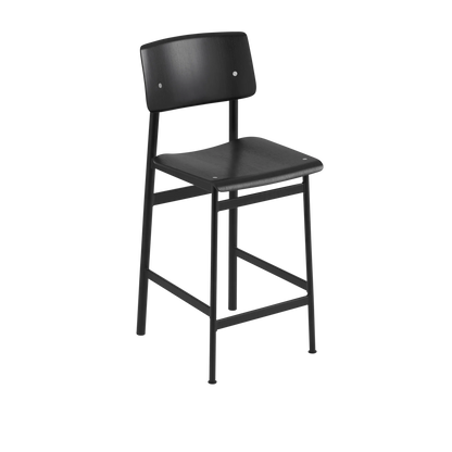 Muuto Loft Counter Stool barkrakk H65, uten polstring. Velg understell, sete og rygg