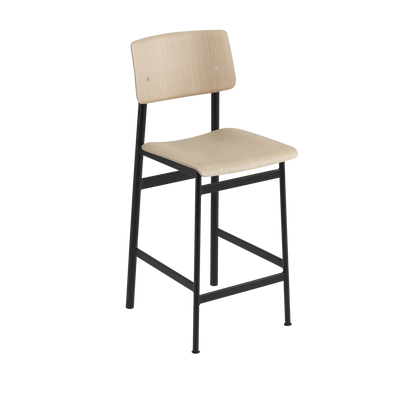 Muuto Loft Counter Stool barkrakk H65, uten polstring. Velg understell, sete og rygg