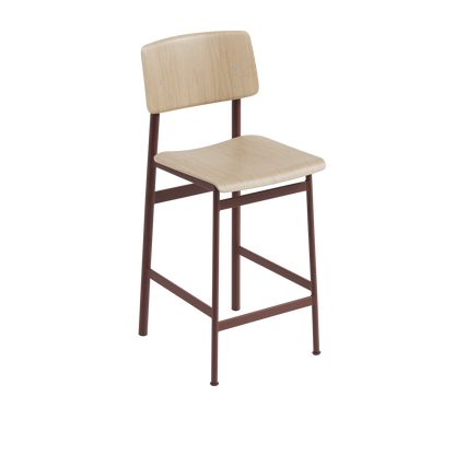 Muuto Loft Counter Stool barkrakk H65, uten polstring. Velg understell, sete og rygg