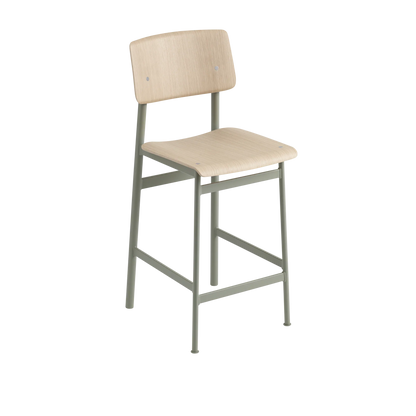 Muuto Loft Counter Stool barkrakk H65, polstret. Velg tekstil
