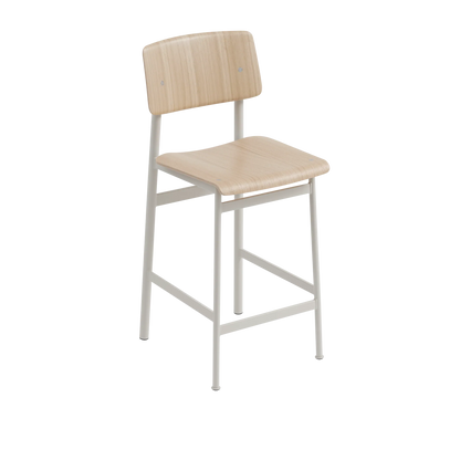 Muuto Loft Counter Stool barkrakk H65, uten polstring. Velg understell, sete og rygg