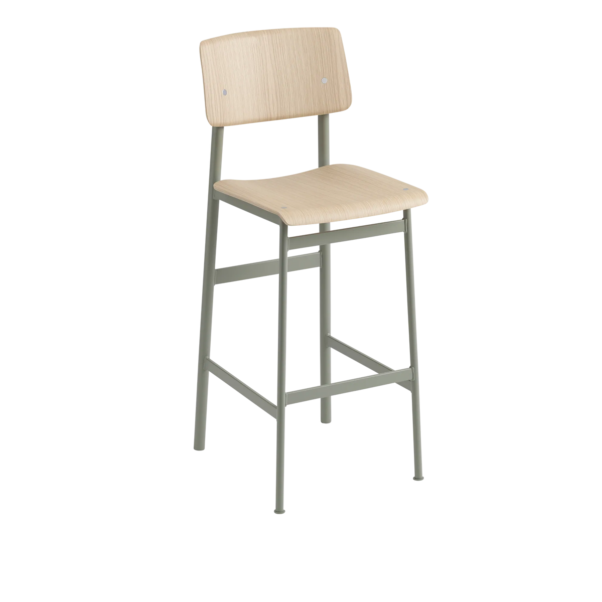 Muuto Loft Bar Stool barstol H75, uten polstring. Velg understell, sete og rygg