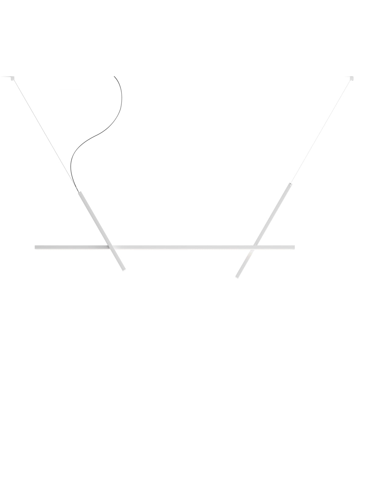Luceplan Across pendel L 180 cm. Velg farge