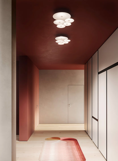 Luceplan Bulbullia vegg-/taklampe, 5 bobler
