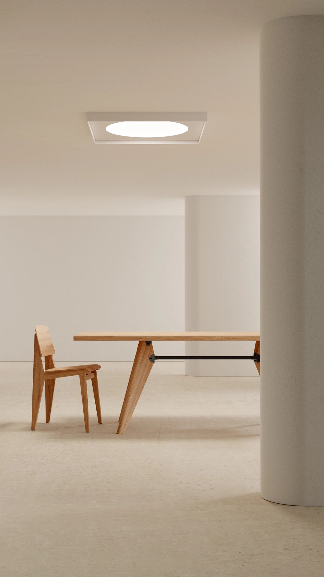 Luceplan Cassette vegg-/taklampe 40×40 cm