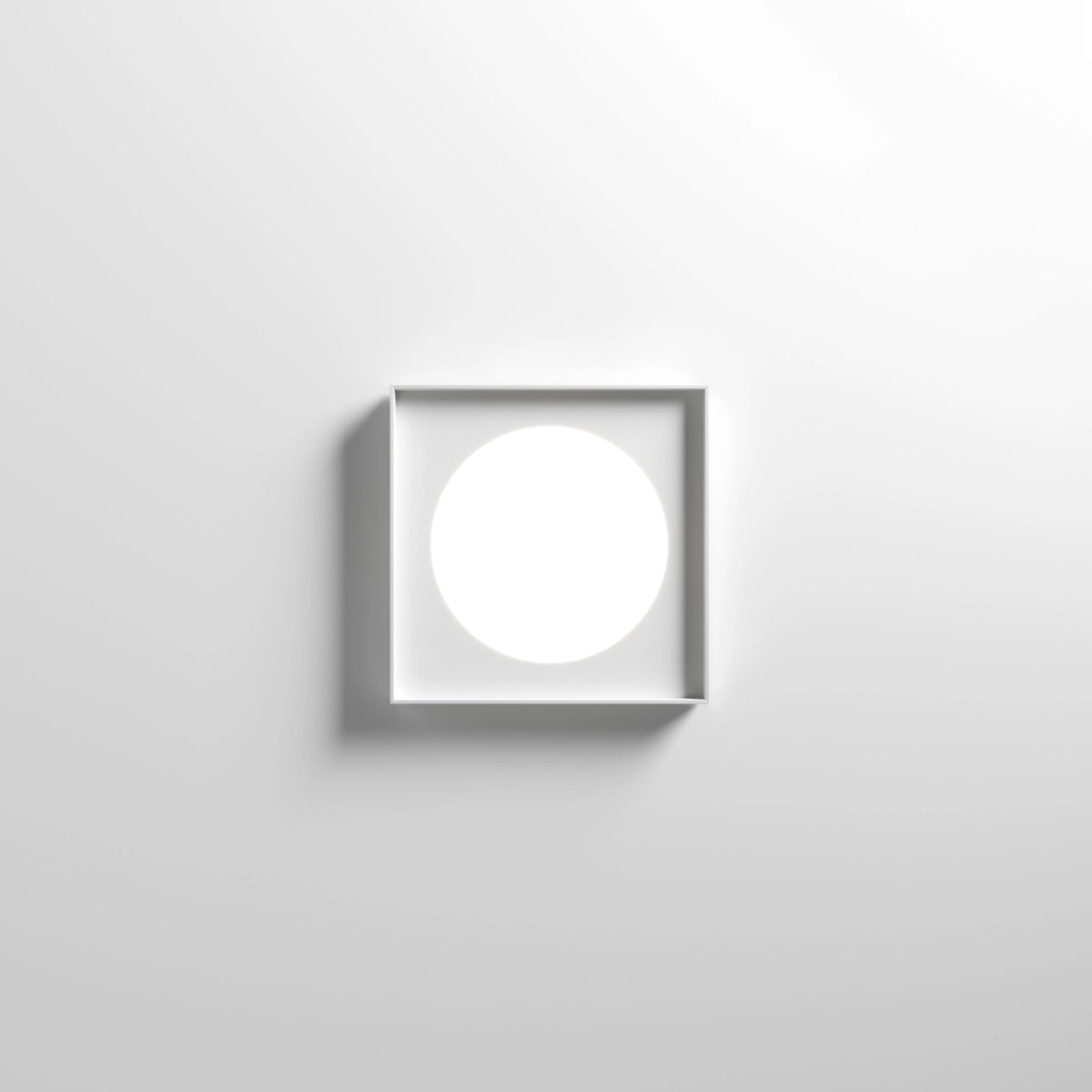 Luceplan Cassette vegg-/taklampe 40×40 cm