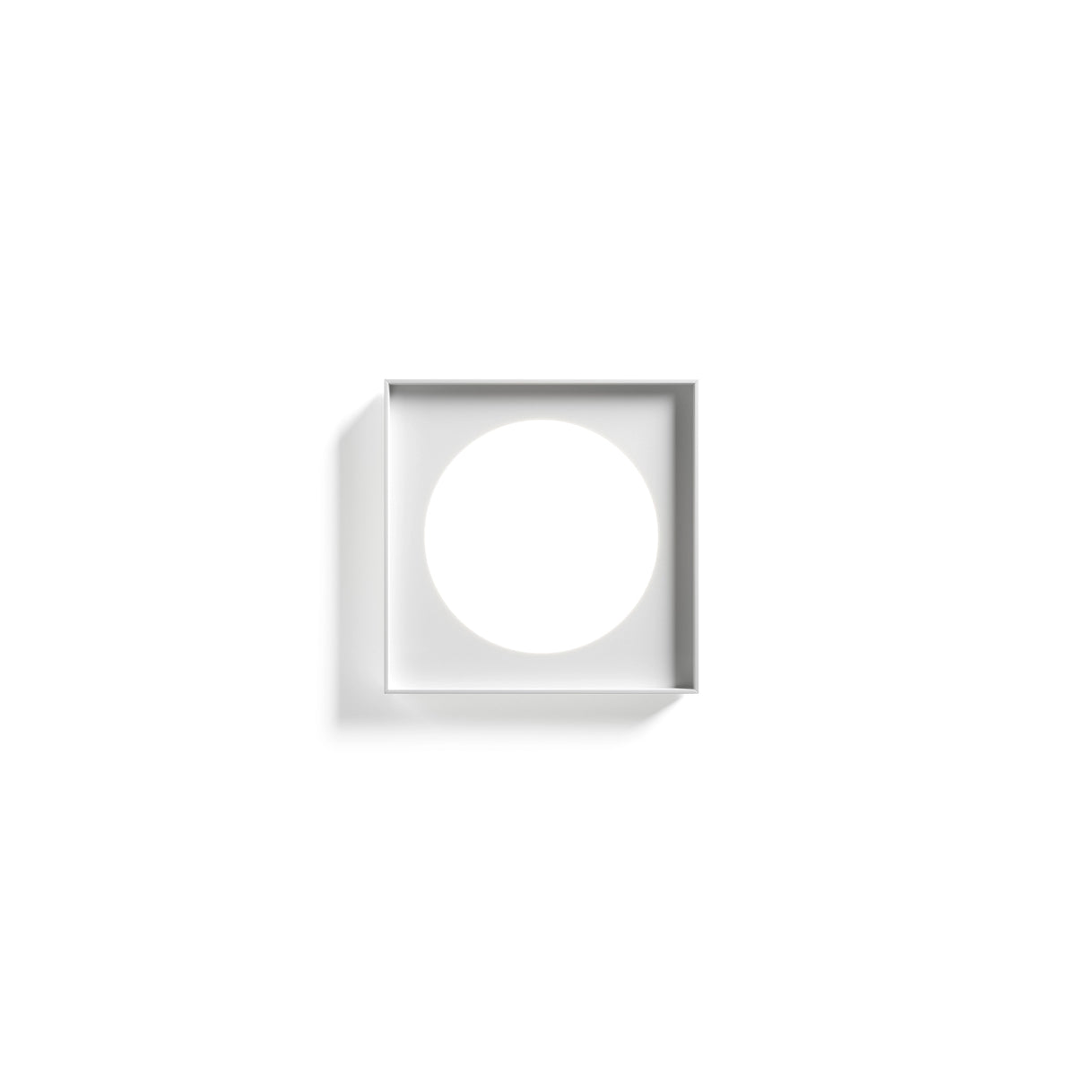 Luceplan Cassette vegg-/taklampe 60×60 cm, høy lysstyrke (3000 K)