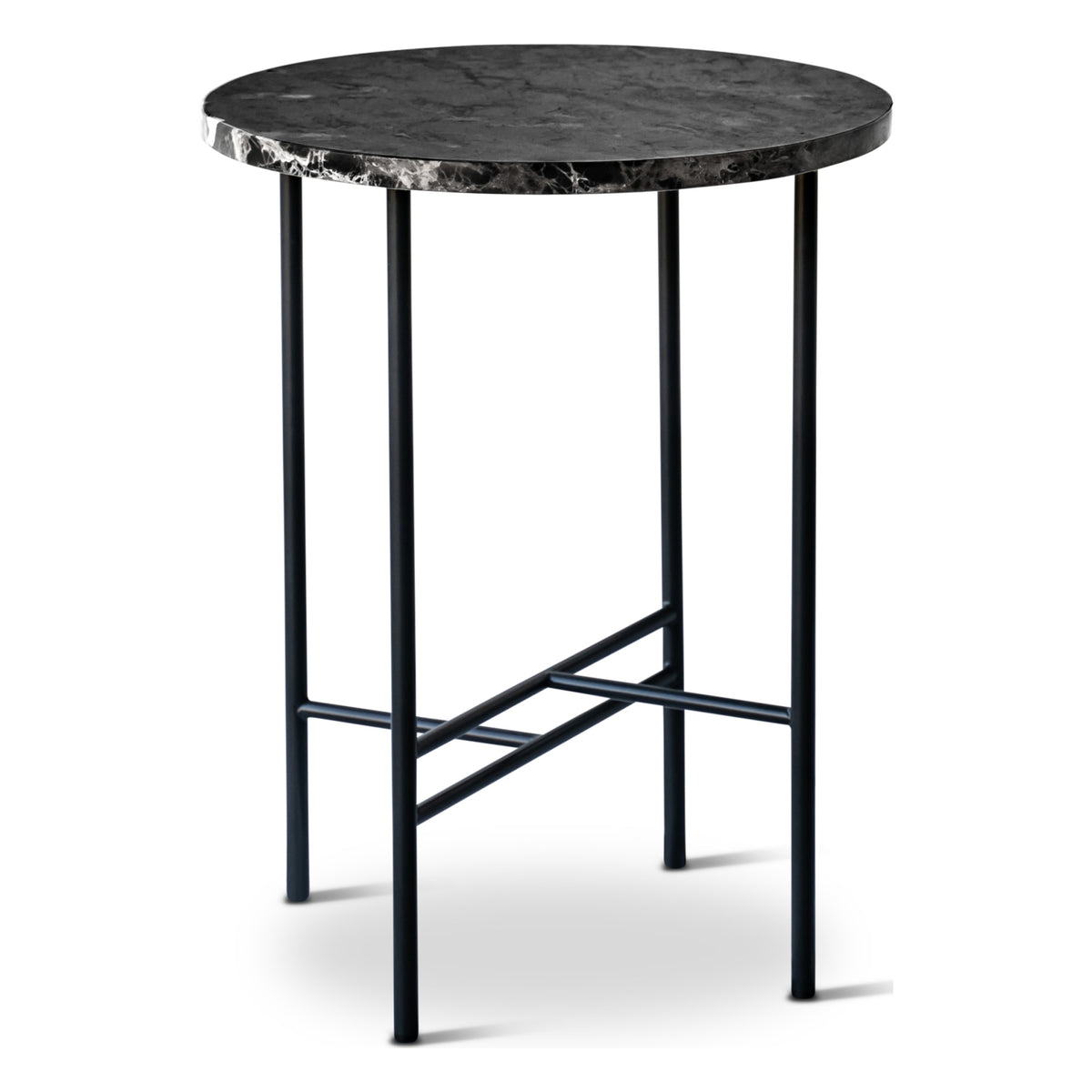 Sibast Metro sofabord – Marmor Black Marquina, Ø45 cm, H55 cm