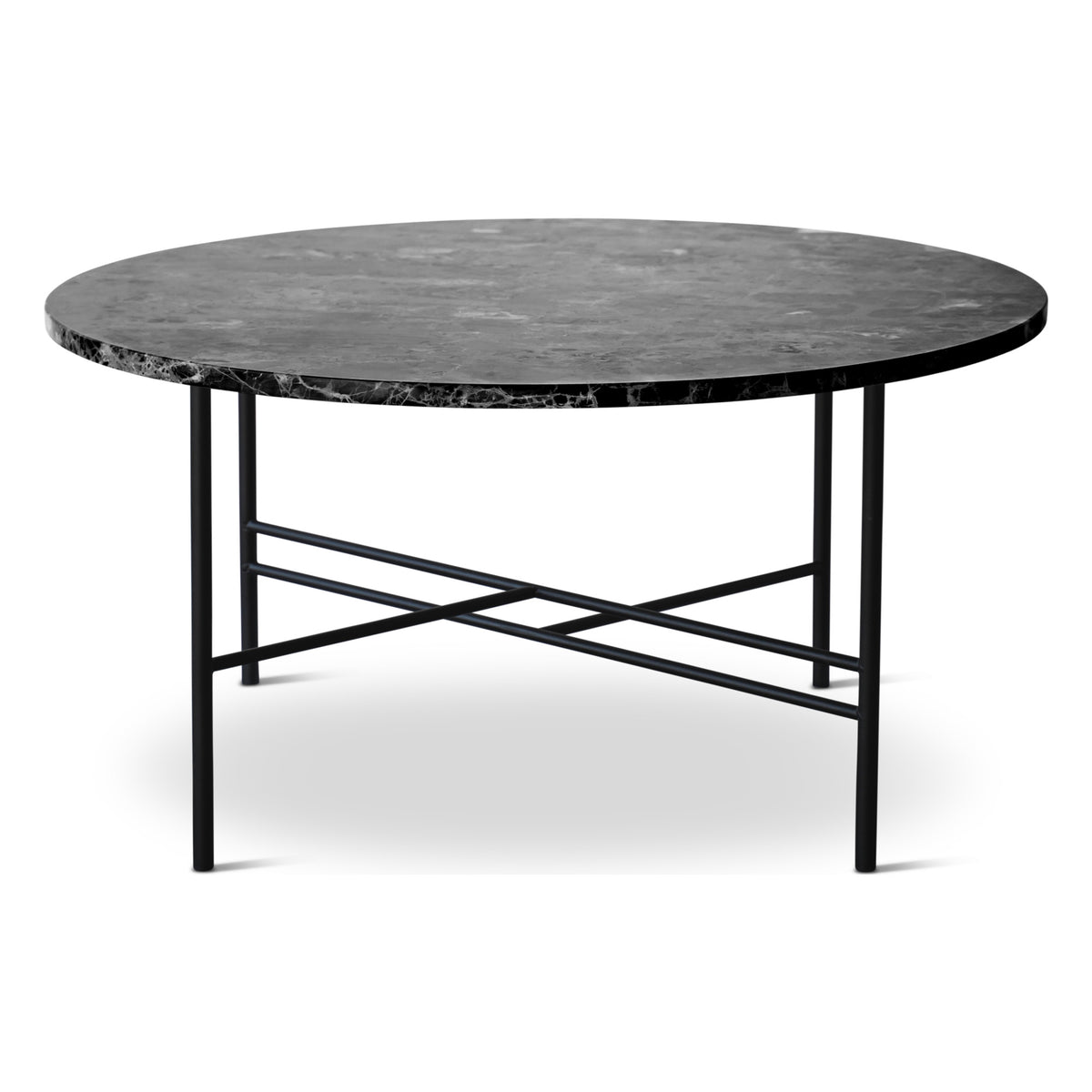 Sibast Metro sofabord – Marmor Black Marquina, Ø80 cm, H35 cm