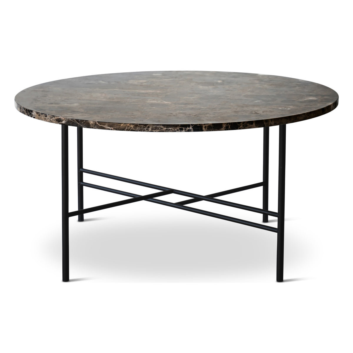 Sibast Metro sofabord – Marmor Emperador Dark Brown, Ø80 cm, H35 cm