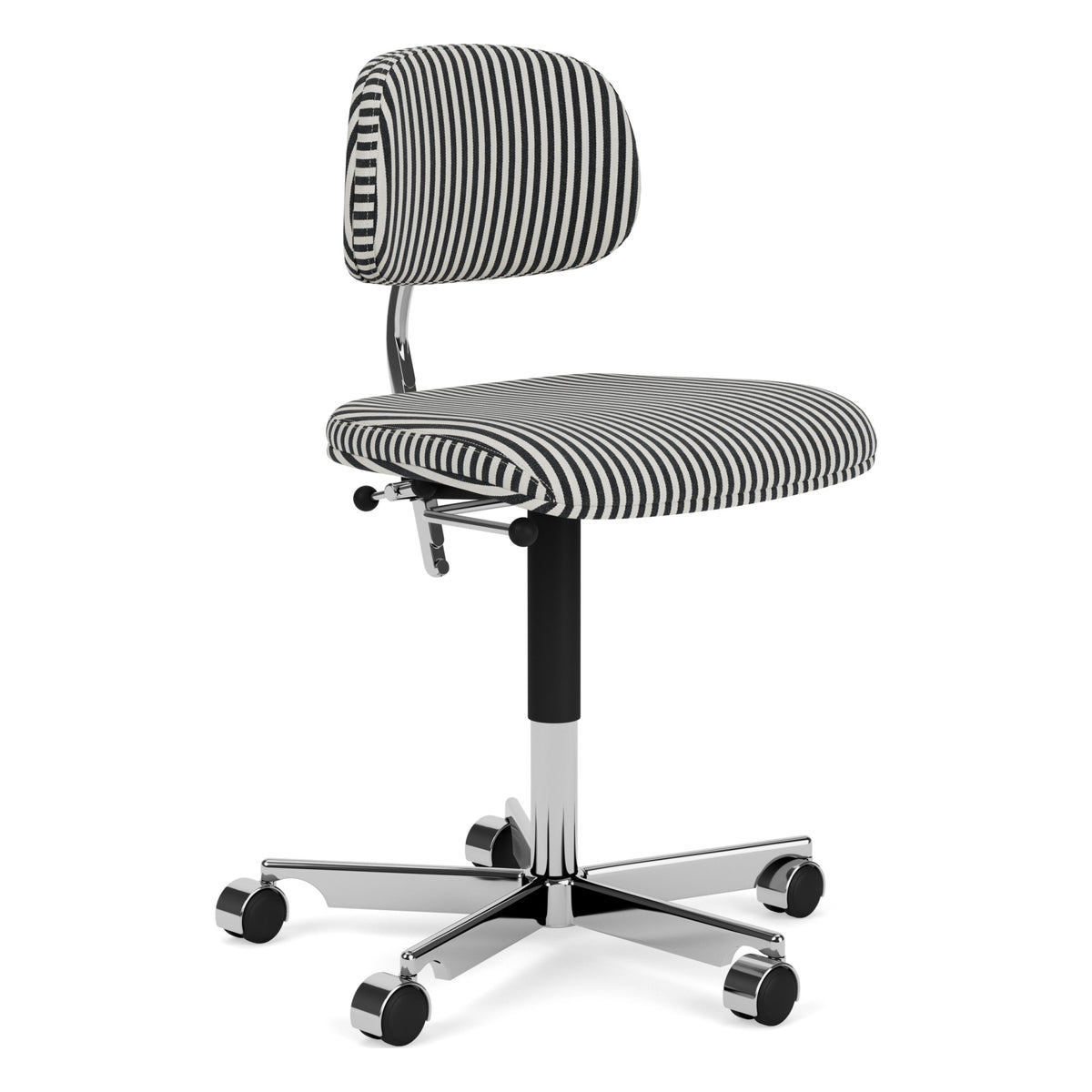 Montana Kevi 2534U kontorstol – Nørgaard-stripe Black/White (MN01)