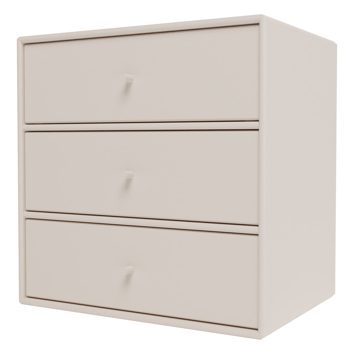 Montana Mini 1007 hylle med tre skuffer – Clay