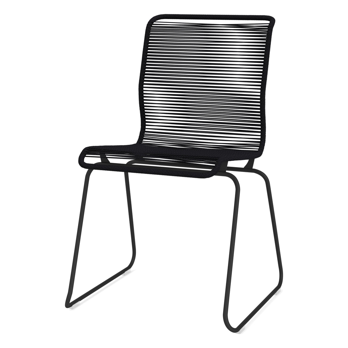 Montana Panton One spisestol – Papirsnor svart, svart stel