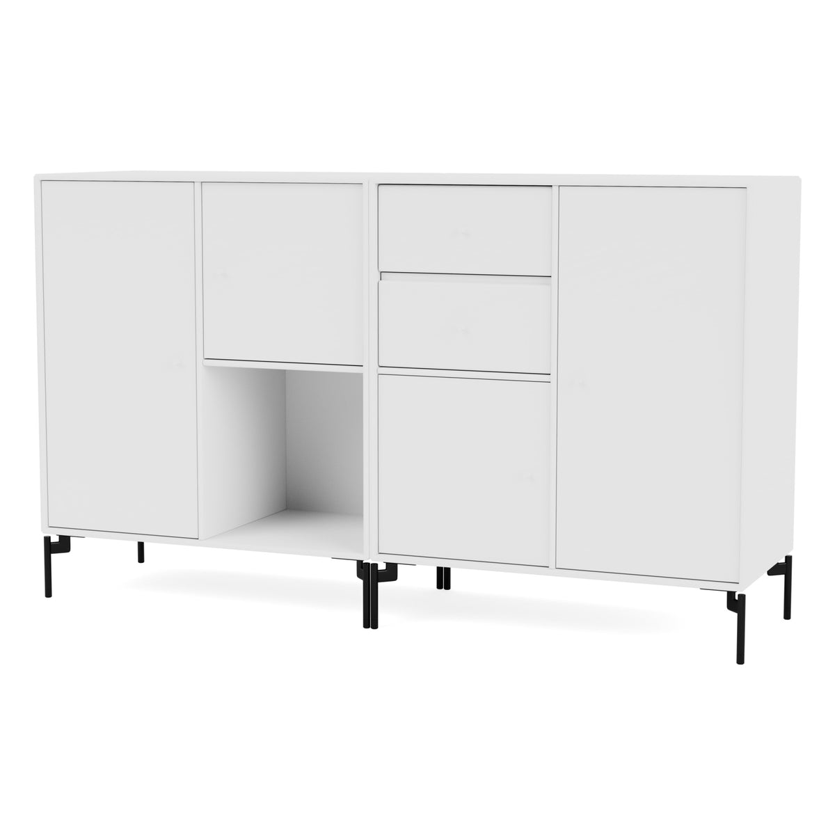 Montana COUPLE skjenk – New White, bein – svart