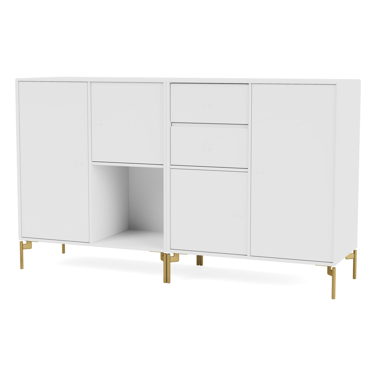 Montana COUPLE skjenk – New White, bein – messing