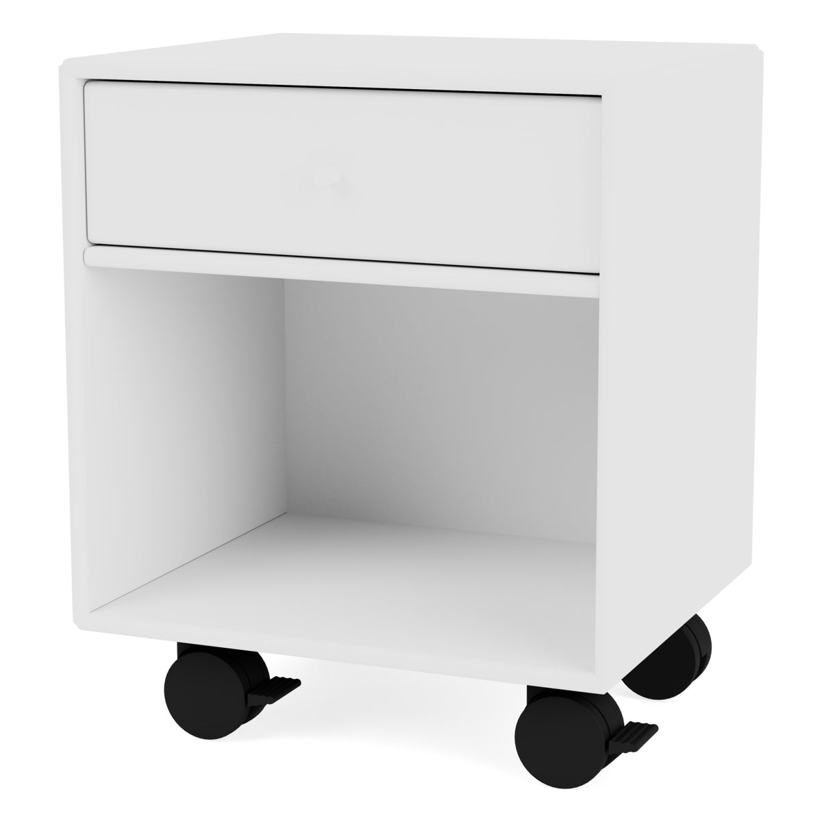 Montana DREAM nattbord – New White, hjul