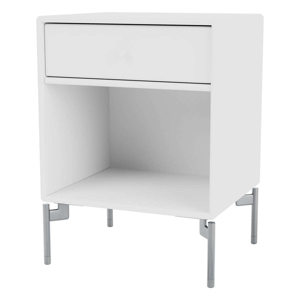 Montana DREAM nattbord – New White, bein – matt krom