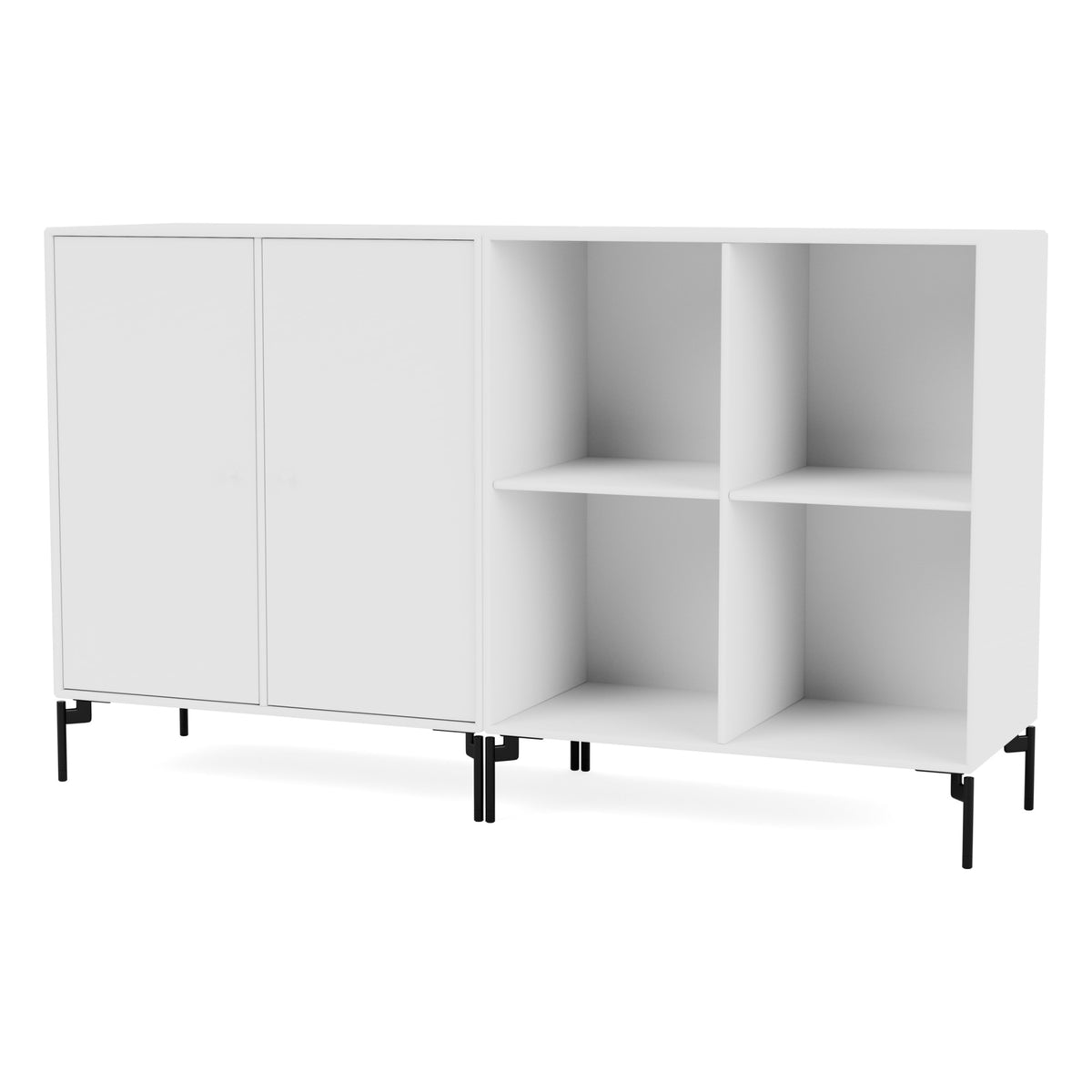 Montana PAIR skjenk – New White, bein – svart