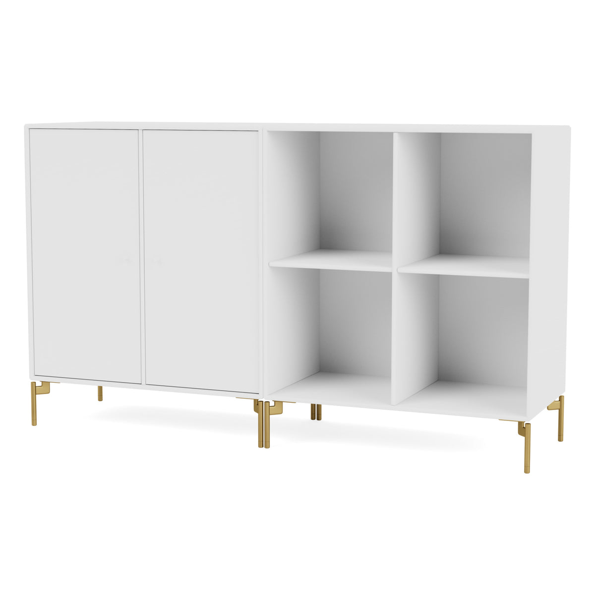 Montana PAIR skjenk – New White, bein – messing