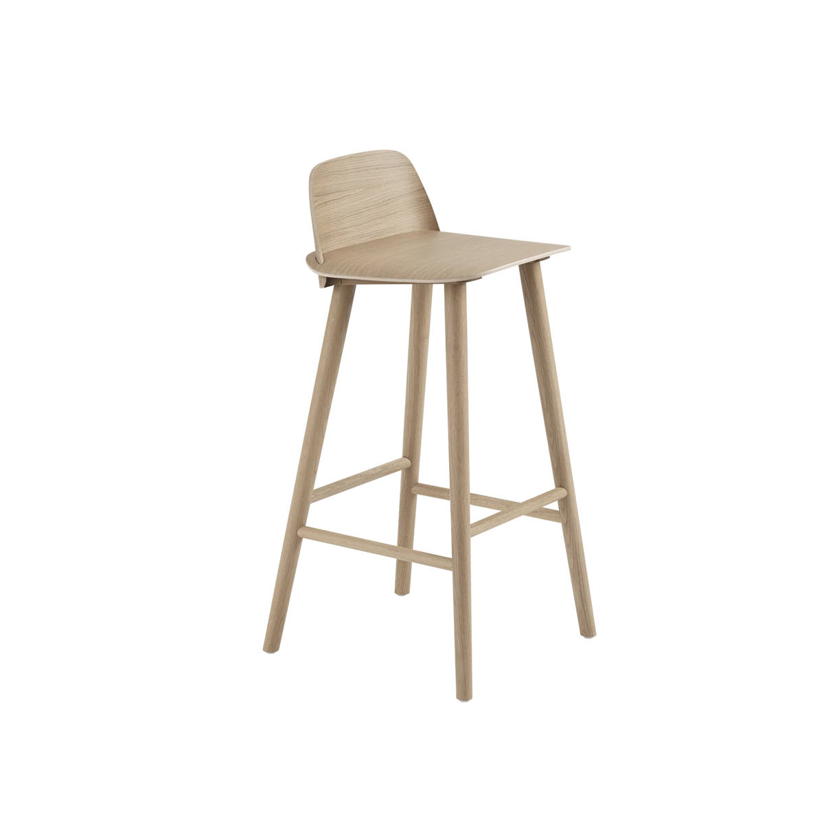 Muuto Nerd Bar Stool barstol i tre. Velg farge