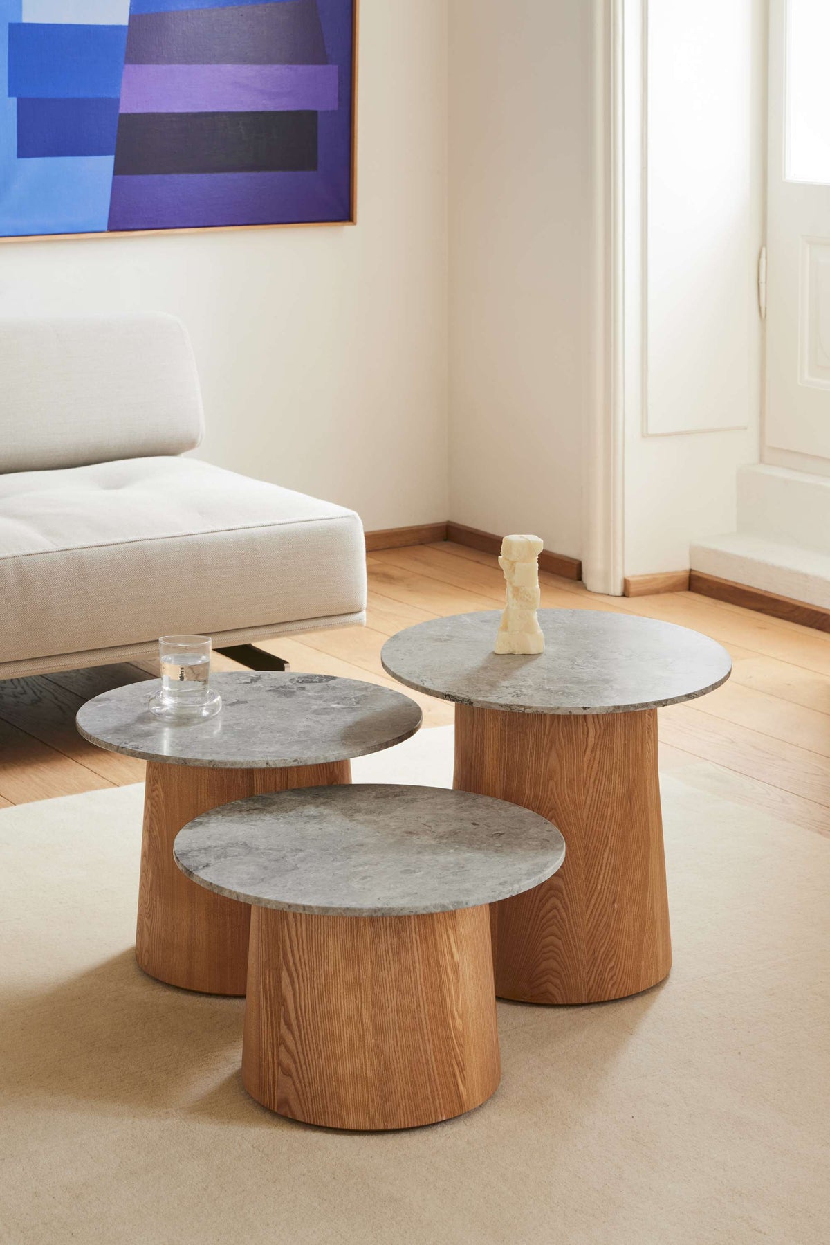 Fredericia Niveau Coffee Table Ø45 cm. Velg treverk og bordplate