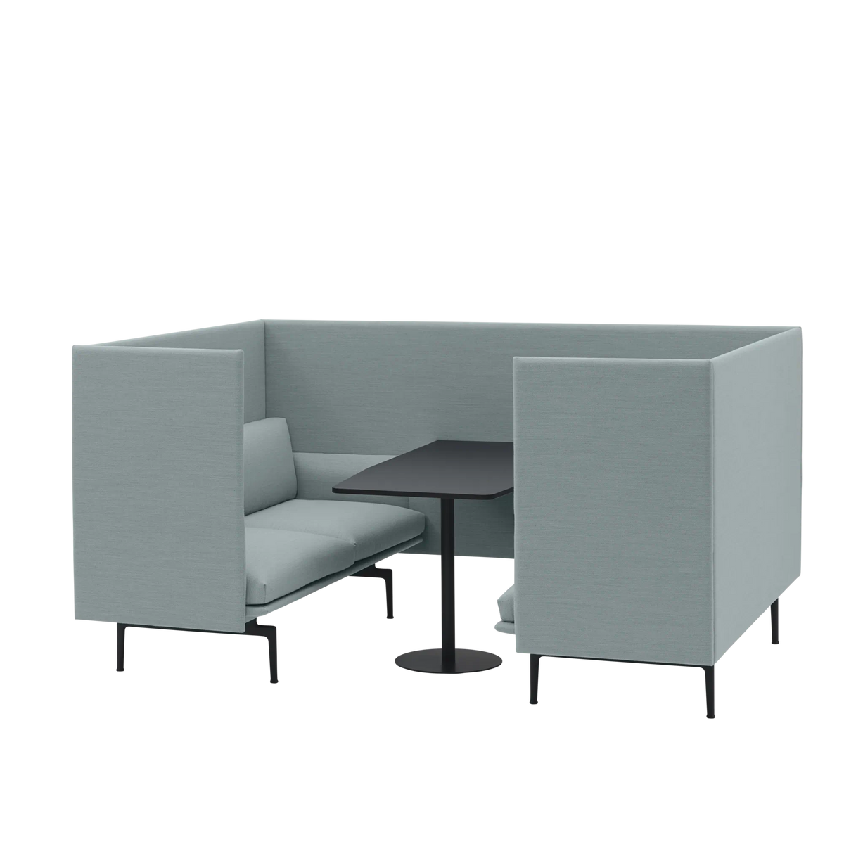 Muuto Outline Highback Cabin med bord 100 2-seter