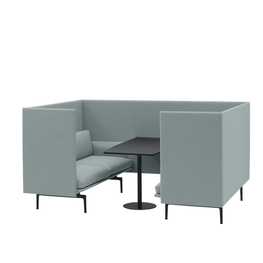 Muuto Outline Highback Cabin med bord 100 2-seter